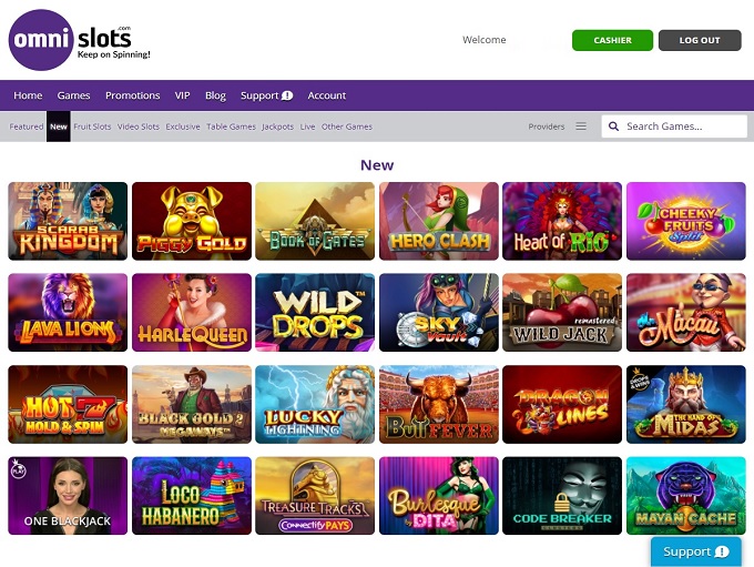 Omni Slots 12.08.2021. lobby