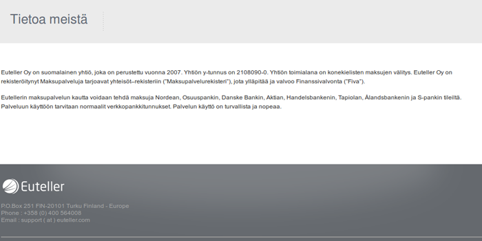 Euteller Security Page Screenshot of Euteller Security Page