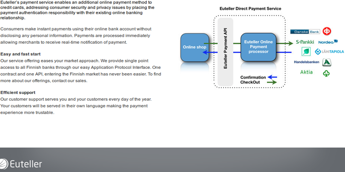 Euteller Advantages Page Screenshot of Euteller Advantages Page