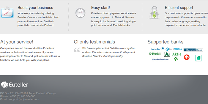 Euteller Register Page Screenshot of Euteller Account Page