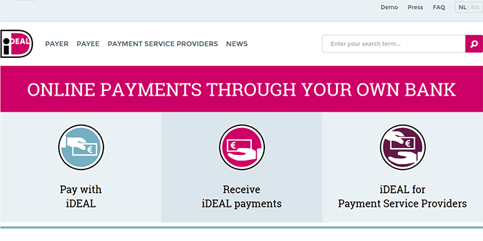 Screenshot of iDeal Home Page
