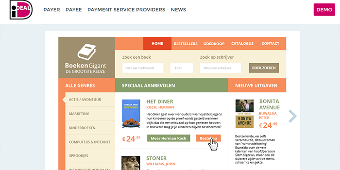 Screenshot of iDeal Desktop Demo Page