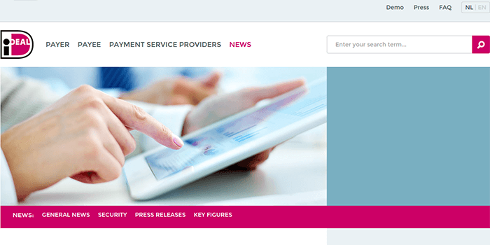 Screenshot of iDeal Security Page