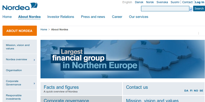 Screenshot of Nordea How It Works Page