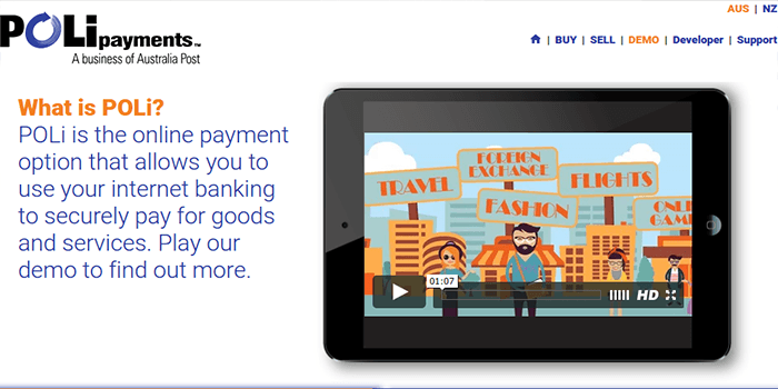 How POLi Works Screenshot of How POLi Payments Works Page