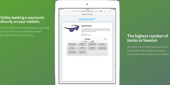 Screenshot of Trustly How It Works page