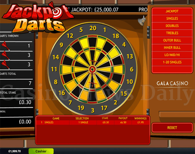 Jackpot Darts Progressive Jackpot Slot Theme
