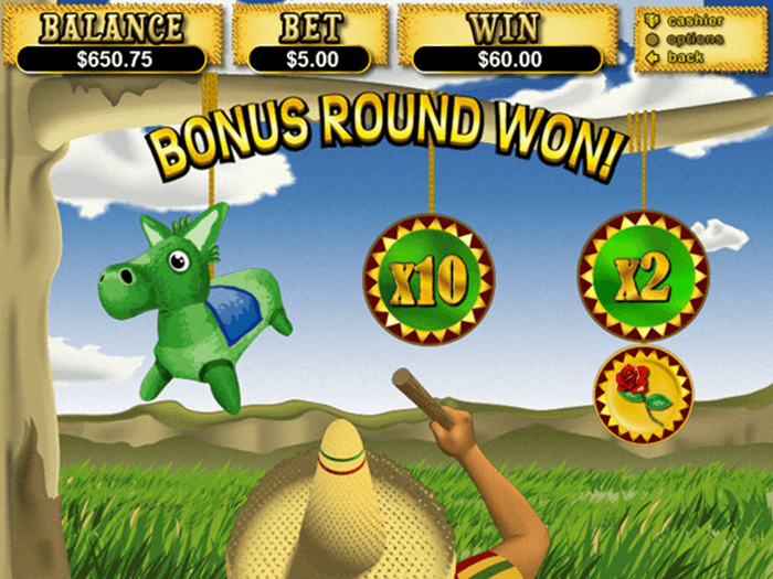 Jackpot Pinatas Progressive Jackpot Bonus Round