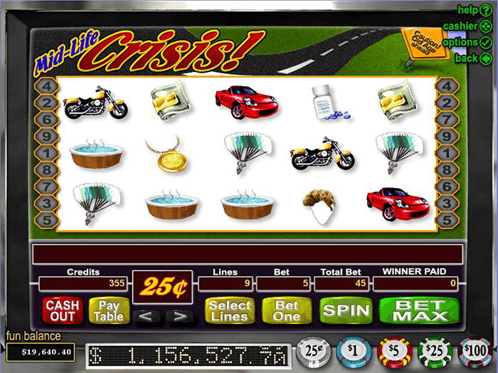 Midlife Crisis Progressive Jackpot Screen